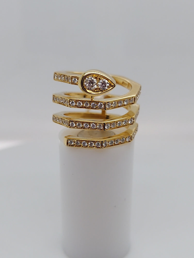 Multirow Diamond Ring