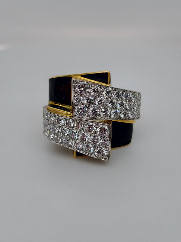 Black Onyx & Diamond Band