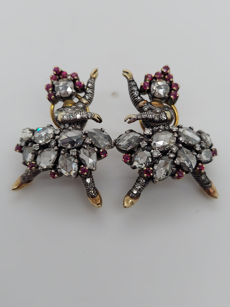 Dancing Girls Diamond Earrings