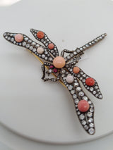 Diamond & Gemstones Butterfly Brooch