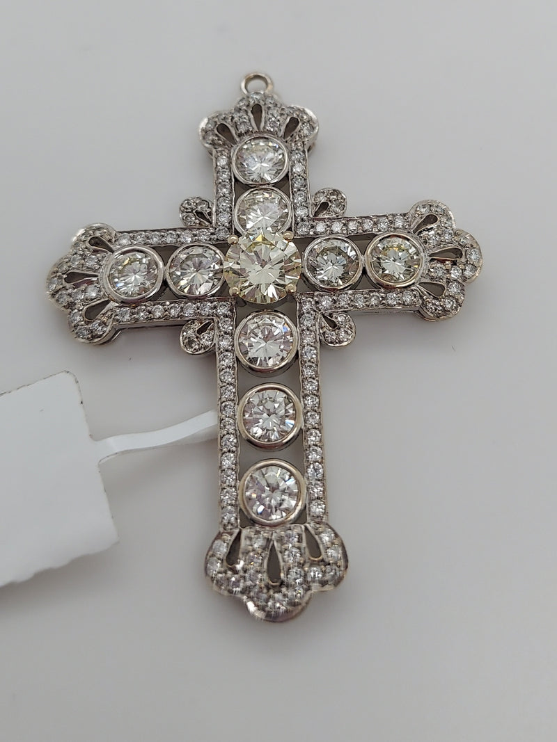 10 Carat Diamond Cross Pendant