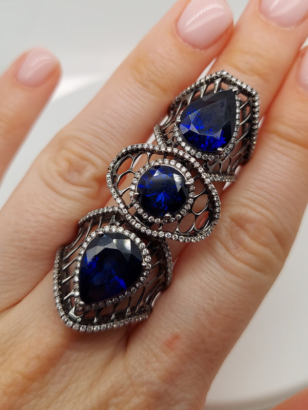 Art Deco Sapphire & Diamonds Ring