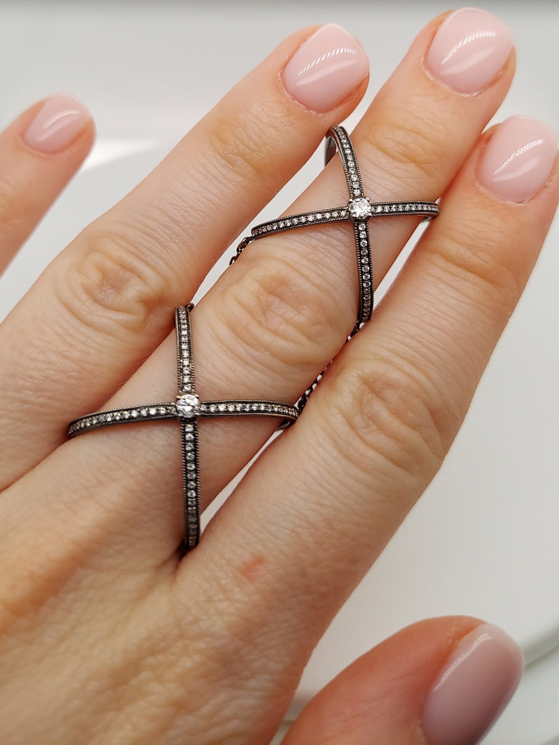 Diamond Cross Ring