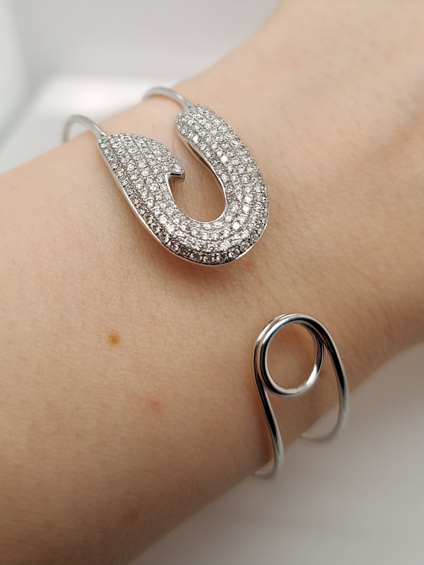 1.12 Carat Diamond Pin Bangle Bracelet