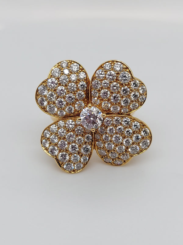 Van Cleef & Arpels Cosmos Diamond Flower Ring