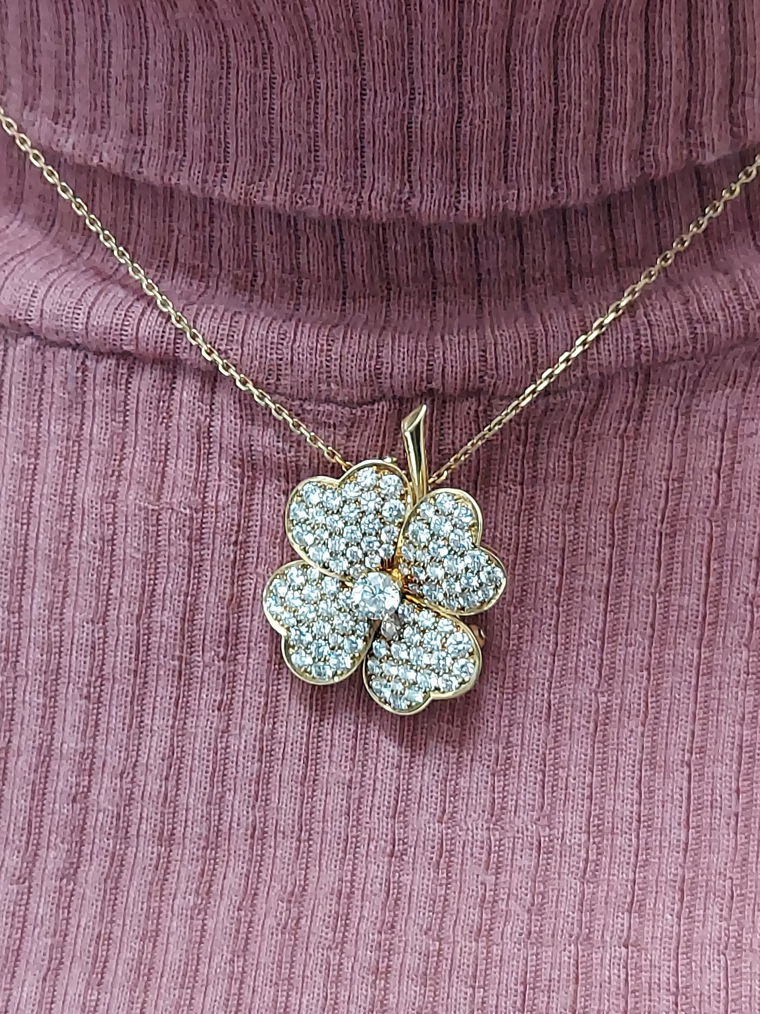 Van Cleef & Arpels Cosmos Diamond Clip Pendant