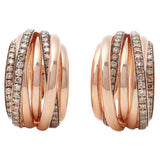 De Grisogono 18 Karat Rose Gold Round Cut Brown Diamond Allegra Earrings