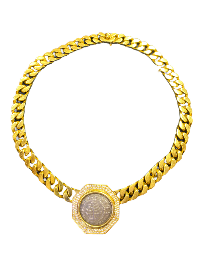 Bvlgari Antique Coin Diamond Necklace