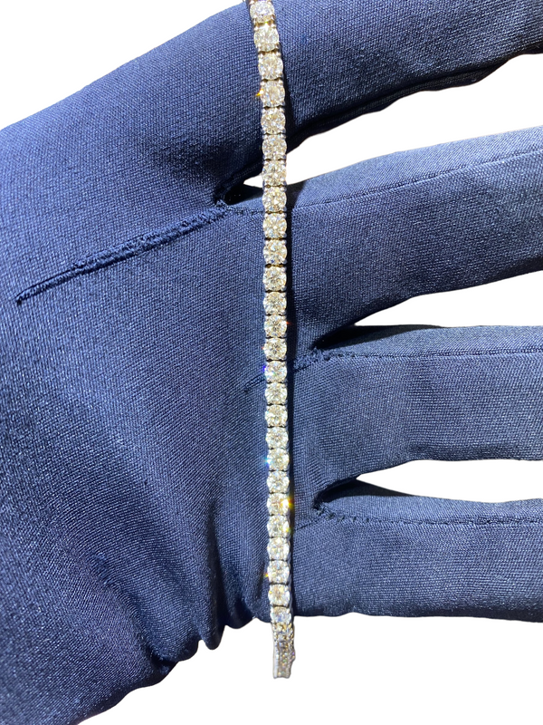 18K White Gold 7.6 CT Diamond Tennis Bracelet