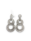 18K White Gold 7.0 Carat Diamond Baguette Hoop Earrings