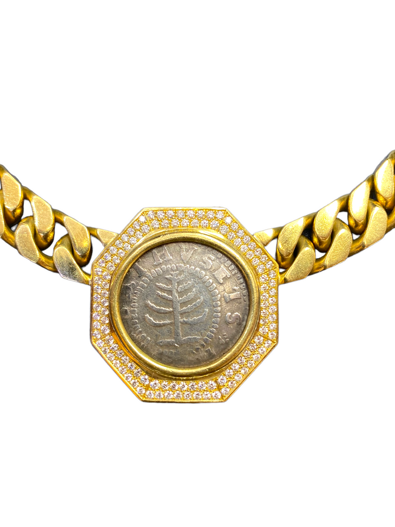 Bvlgari Antique Coin Diamond Necklace