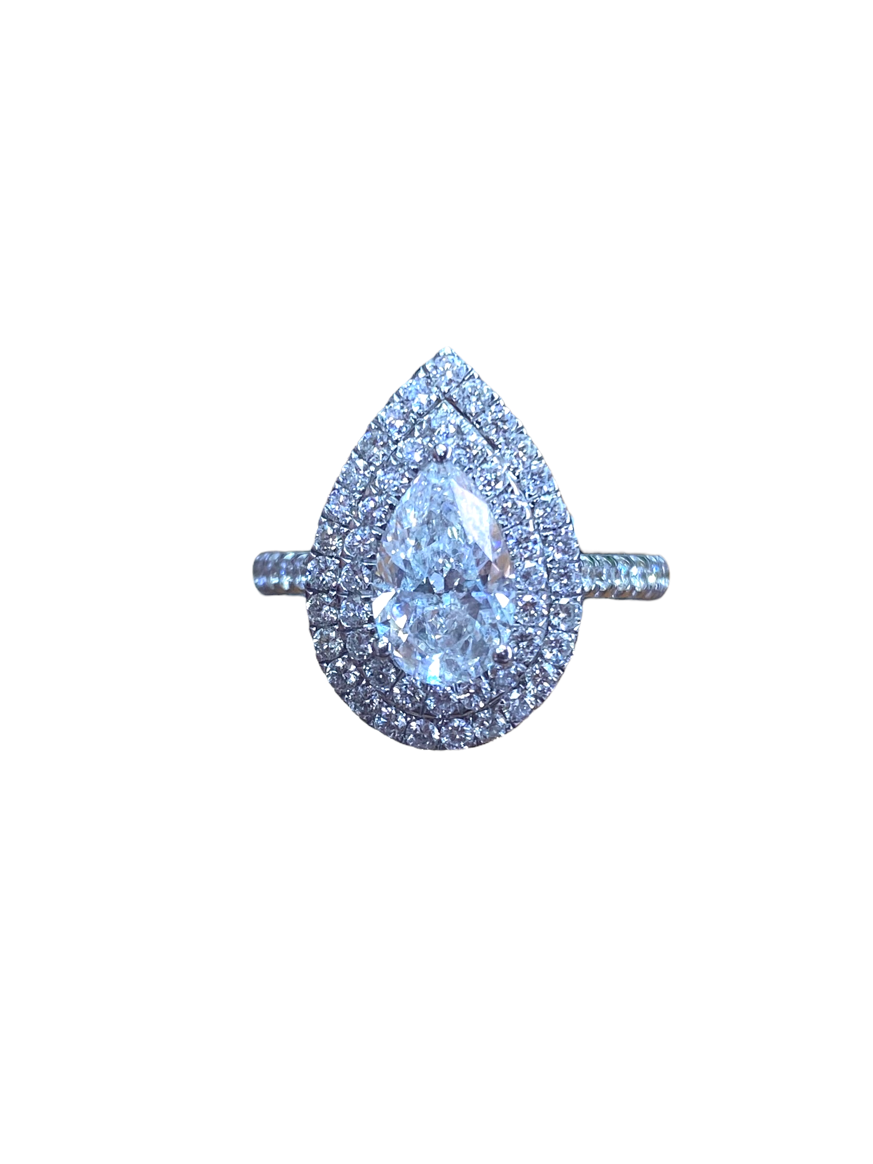 1.22 Carat Pear Shaped Engagement Ring