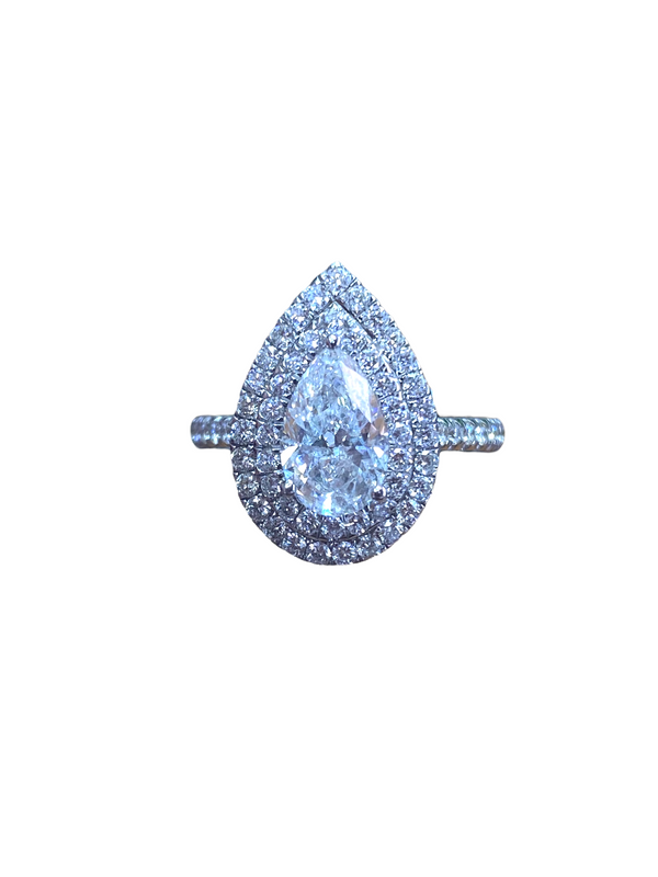 1.22 Carat Pear Shaped Engagement Ring