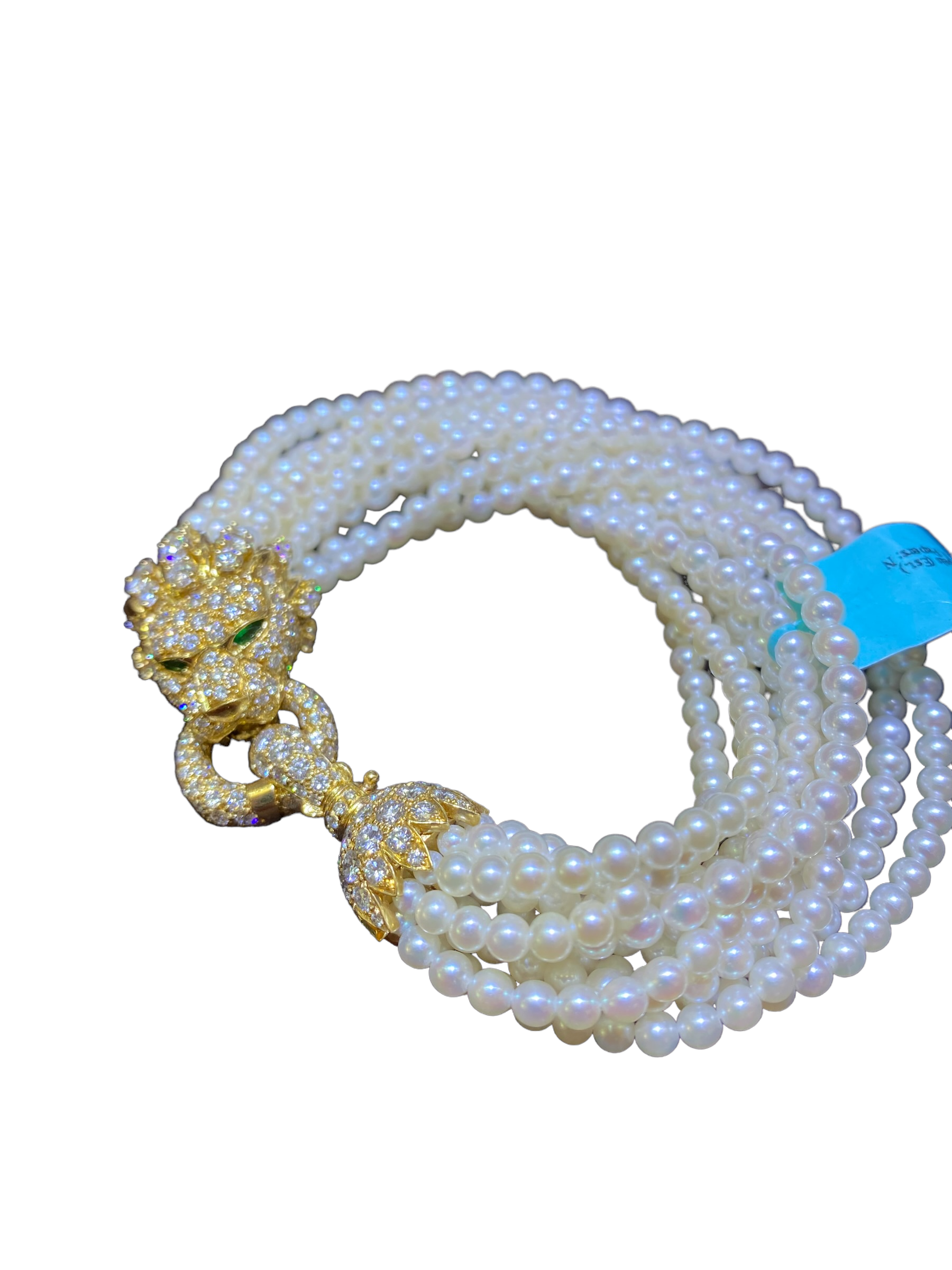 Van Cleef & Arpels George Lenfant 18K Yellow Gold 6.00 Ct Diamond and Pearl Lion