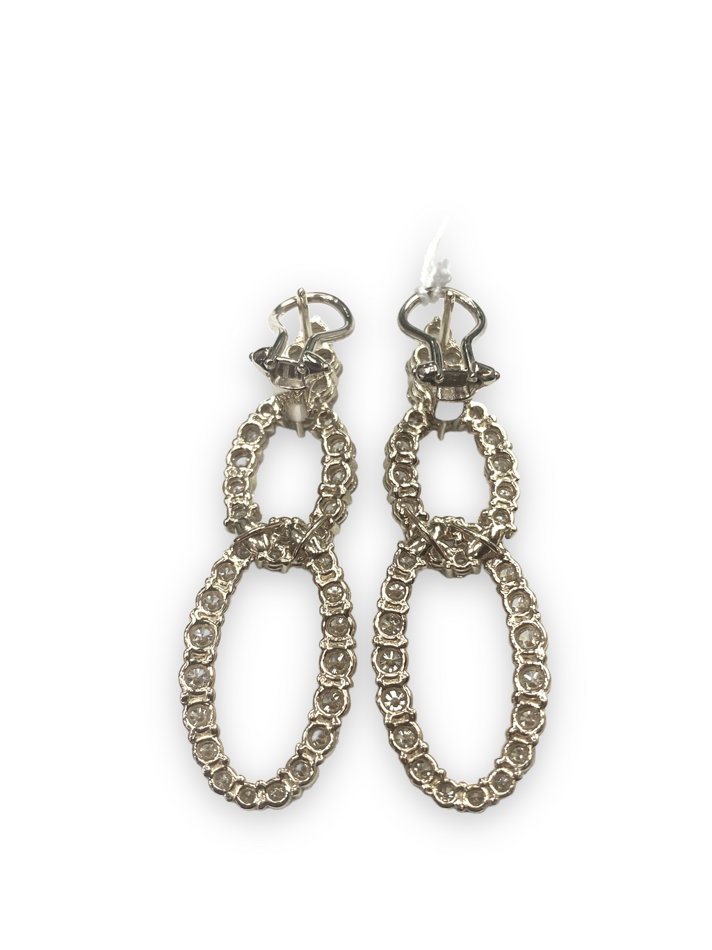 18K Yellow Gold 6.06 Carat Diamond Interlocking Hoop Earrings