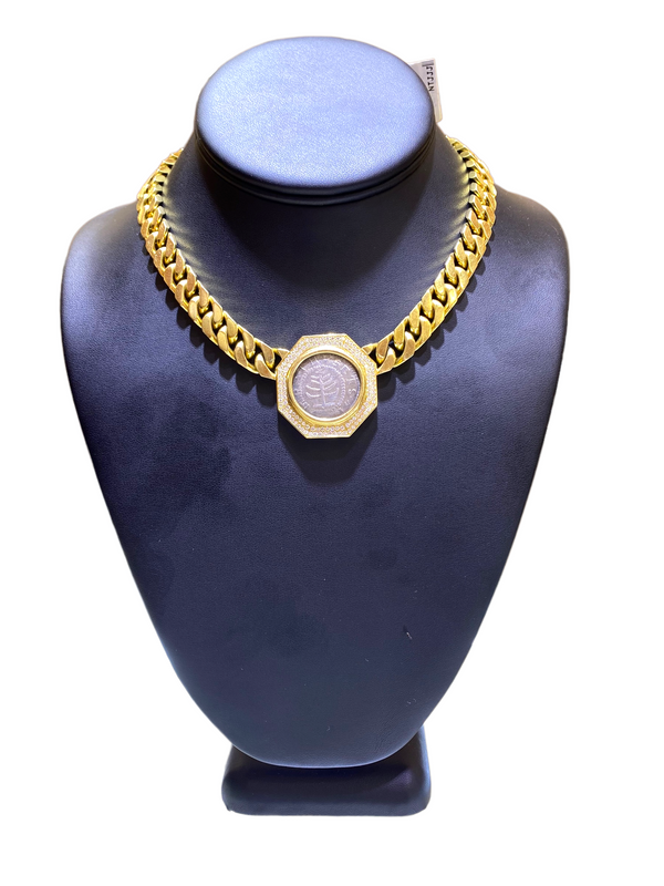 Bvlgari Antique Coin Diamond Necklace