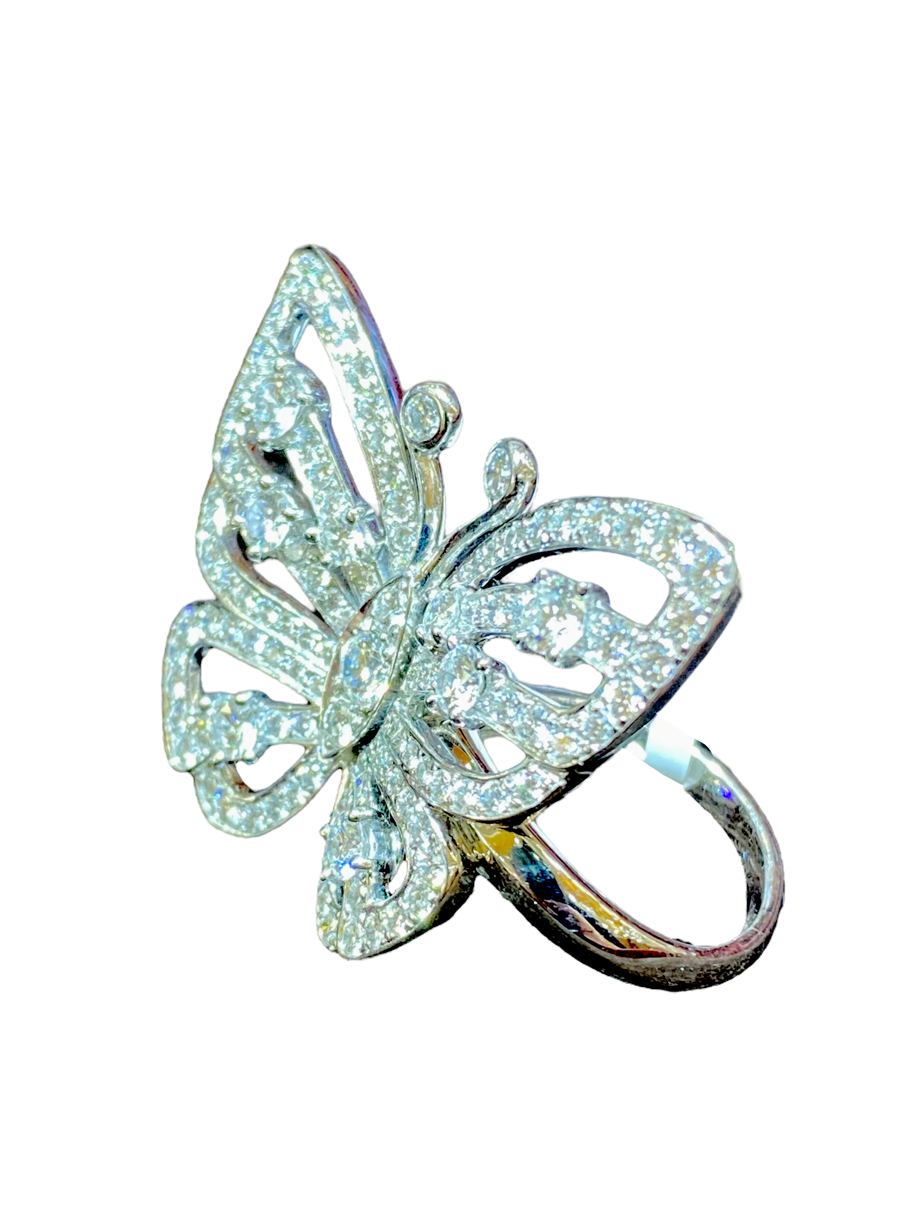 Flying Butterfly Between the Finger Ring