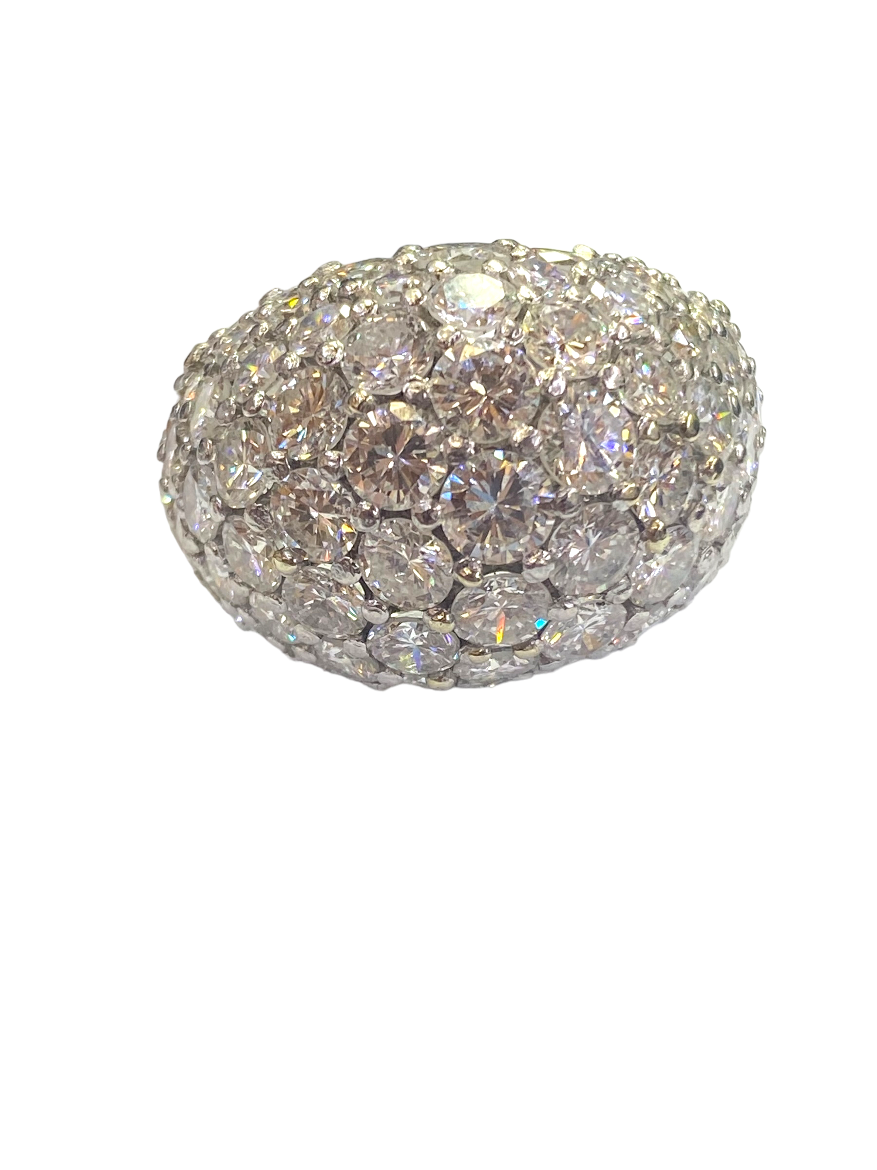 13 Carat Diamond Platinum Dome Ring