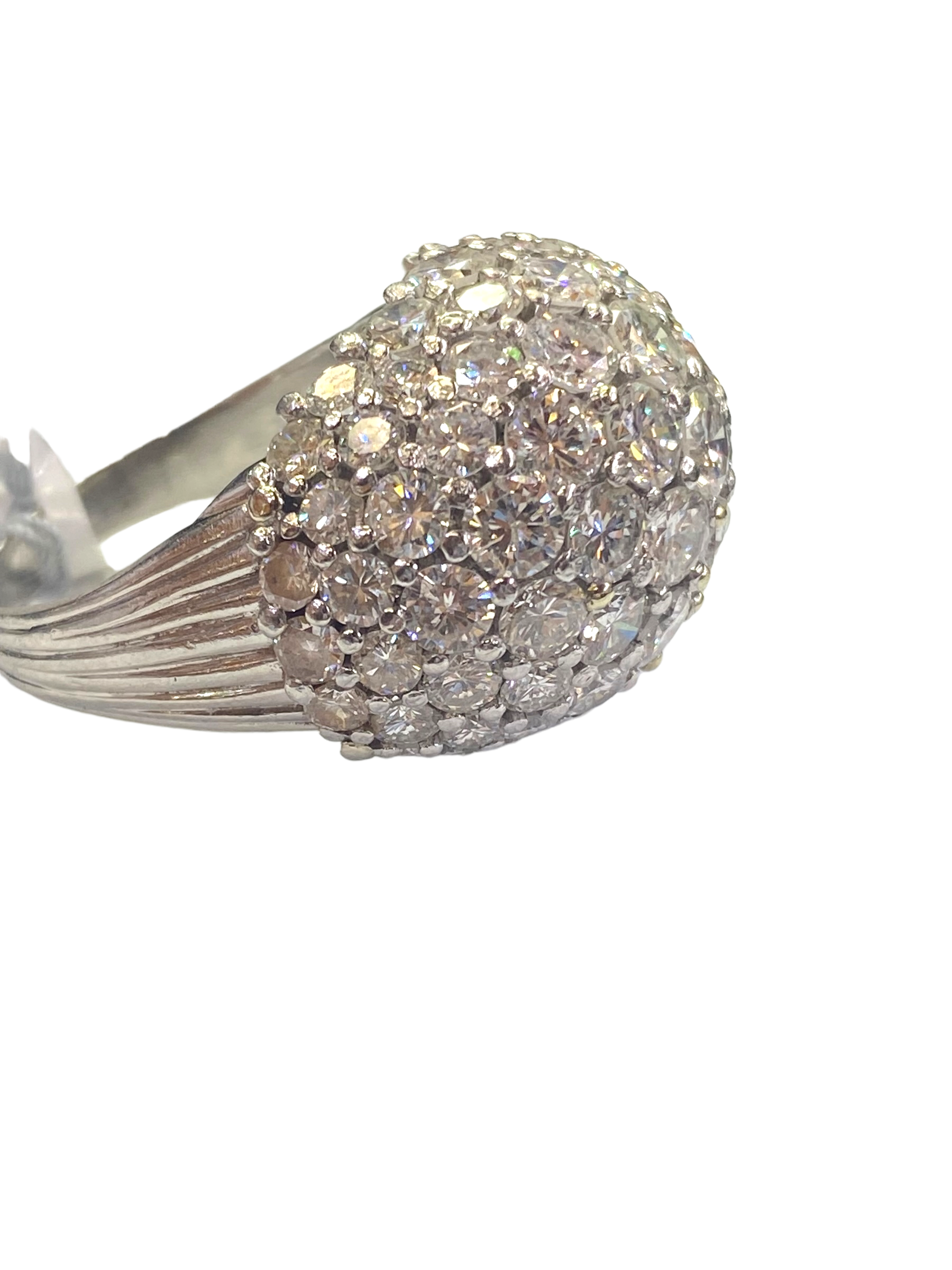13 Carat Diamond Platinum Dome Ring