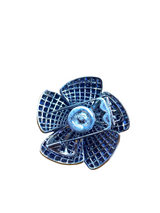 Small Sapphire and Diamond Brooch