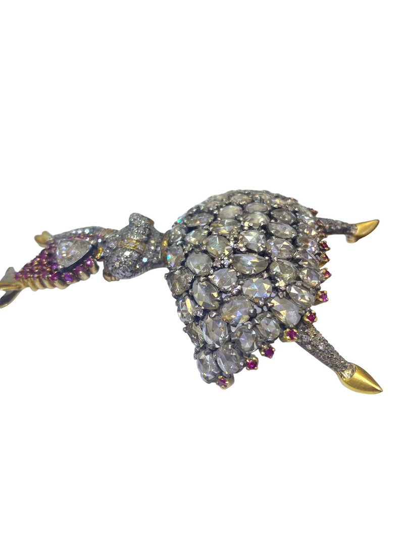 Diamond Dancing Woman Brooch