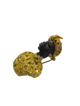 Blackamoor Diamond and Gold Brooch