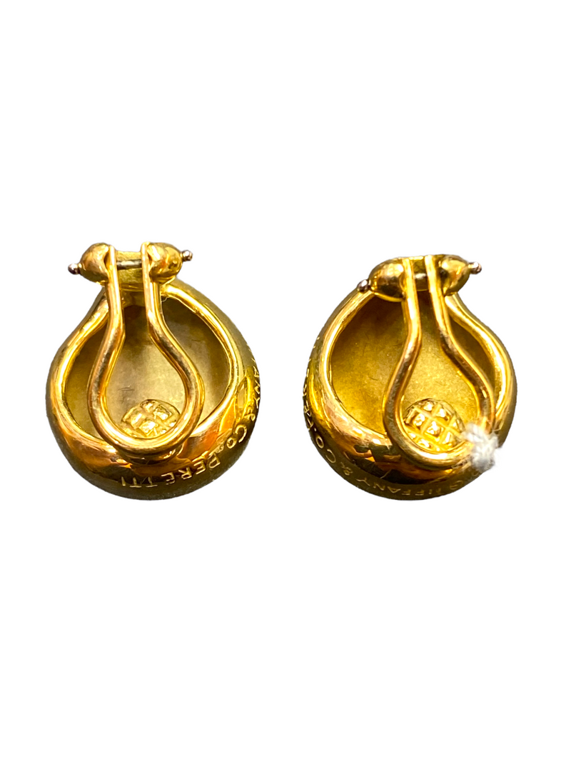 ELSA PERETTI FOR TIFFANY AND CO. BEAN COLLECTION 18K GOLD EARRINGS