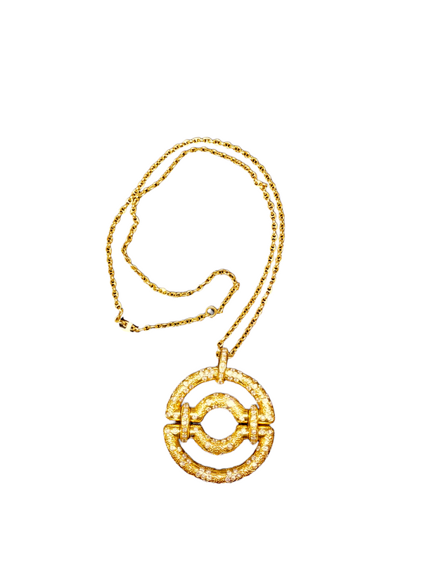 Van Cleef and Arpels Diamond and Gold Large Pendant