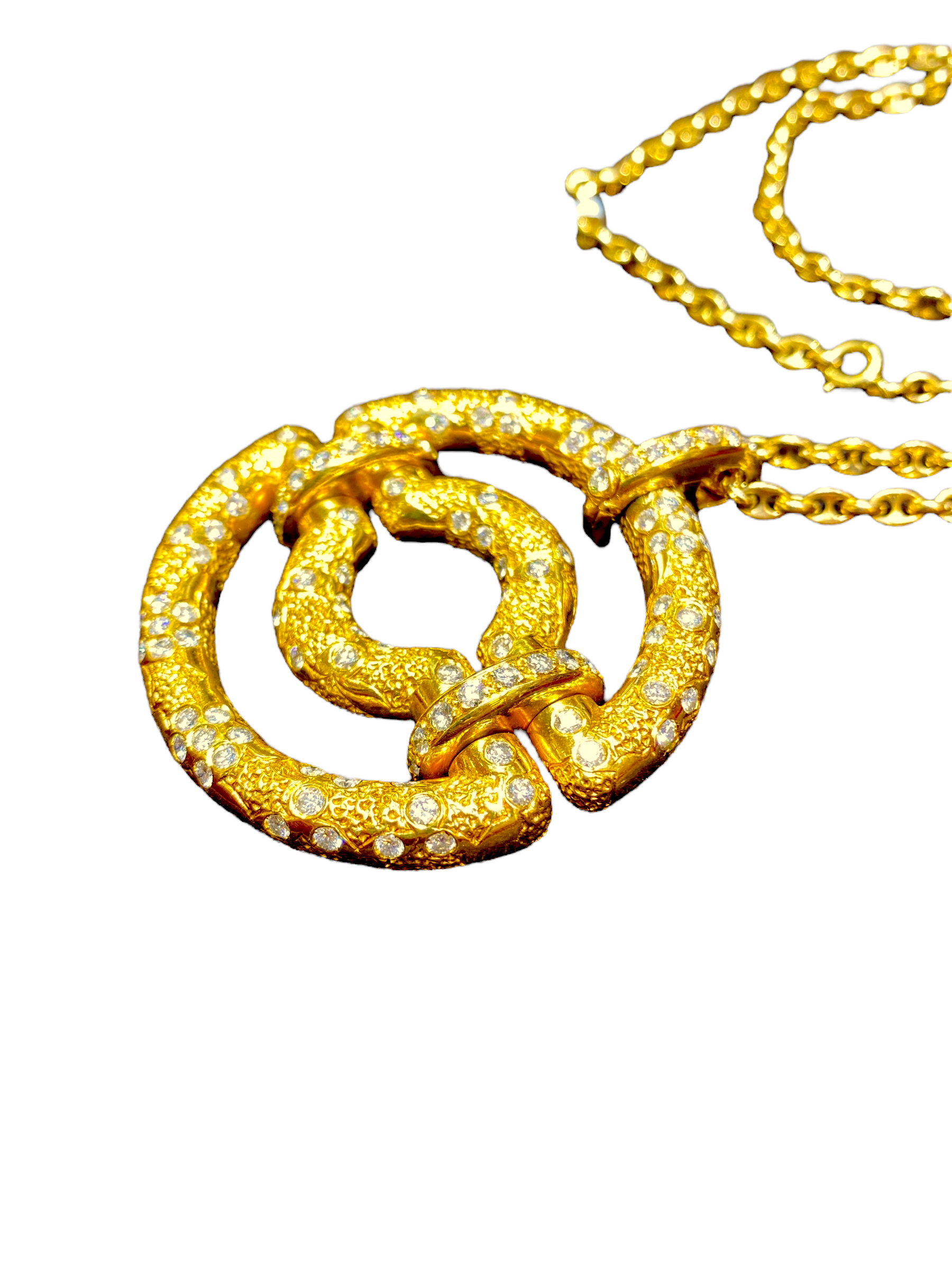 Van Cleef and Arpels Diamond and Gold Large Pendant