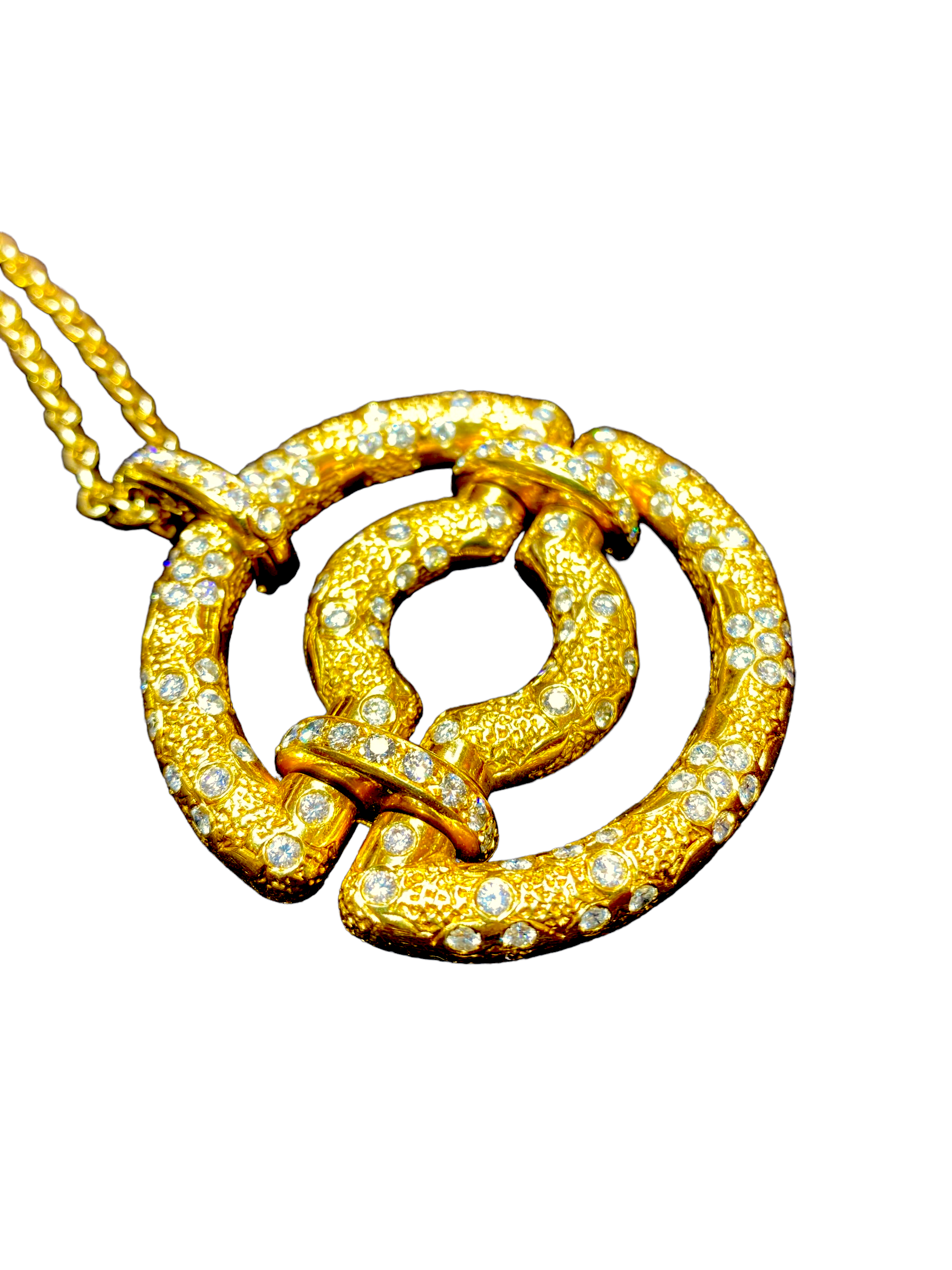 Van Cleef and Arpels Diamond and Gold Large Pendant