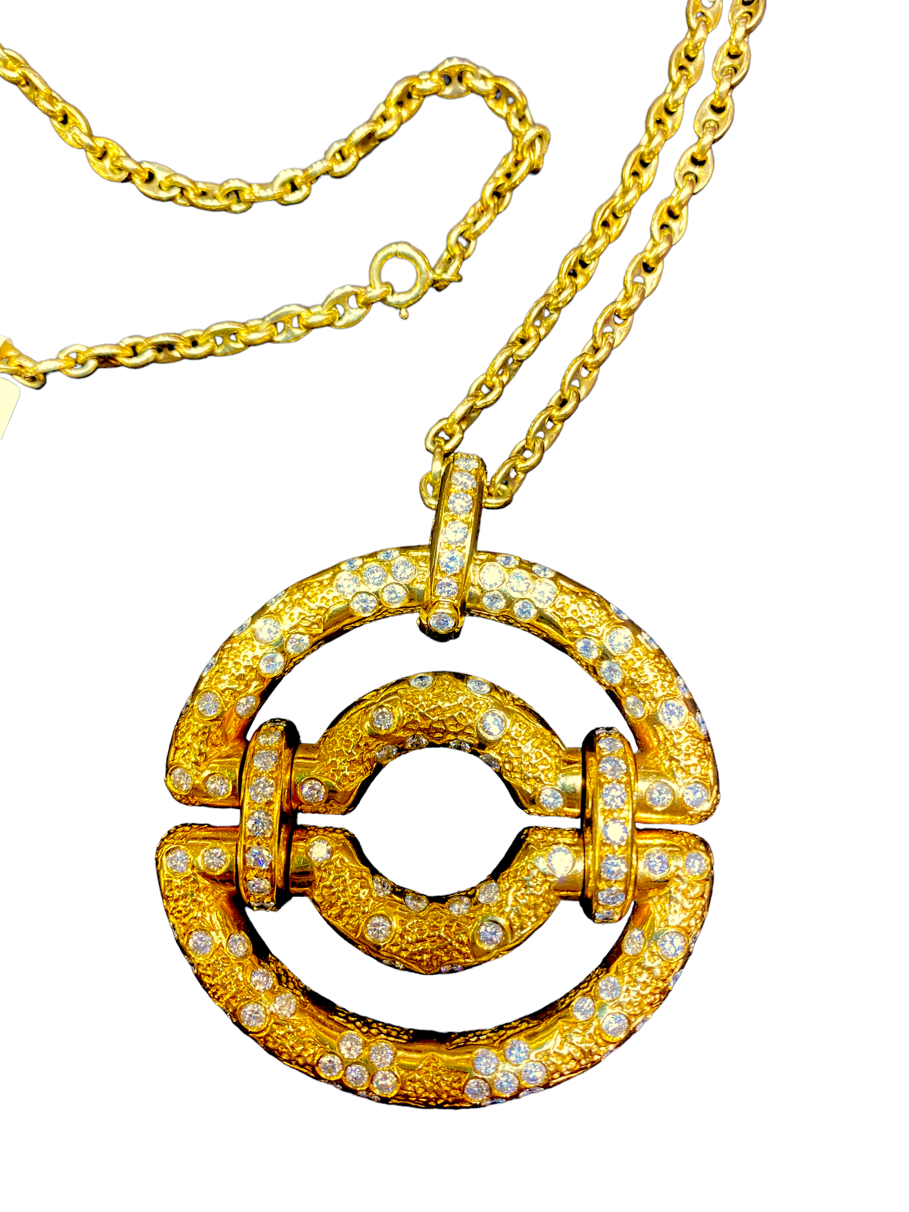 Van Cleef and Arpels Diamond and Gold Large Pendant